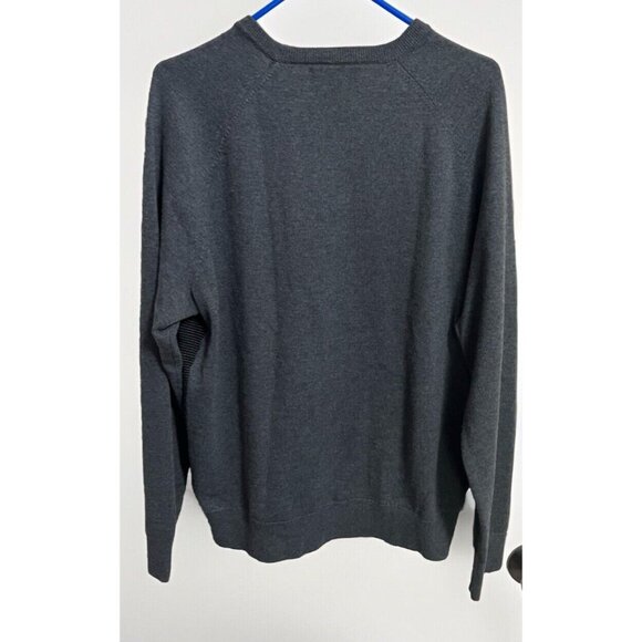 Black Brown 1826 Wool Pullover Sweater Mens Large Gray/Black Knitted Crew Neck - Picture 3 of 3